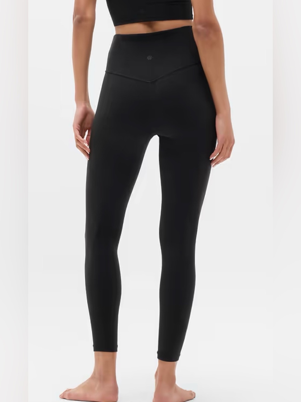 Athleta Elation High Rise Matte Foil Print 7/8 Legging XS Black - Picture 6 of 7